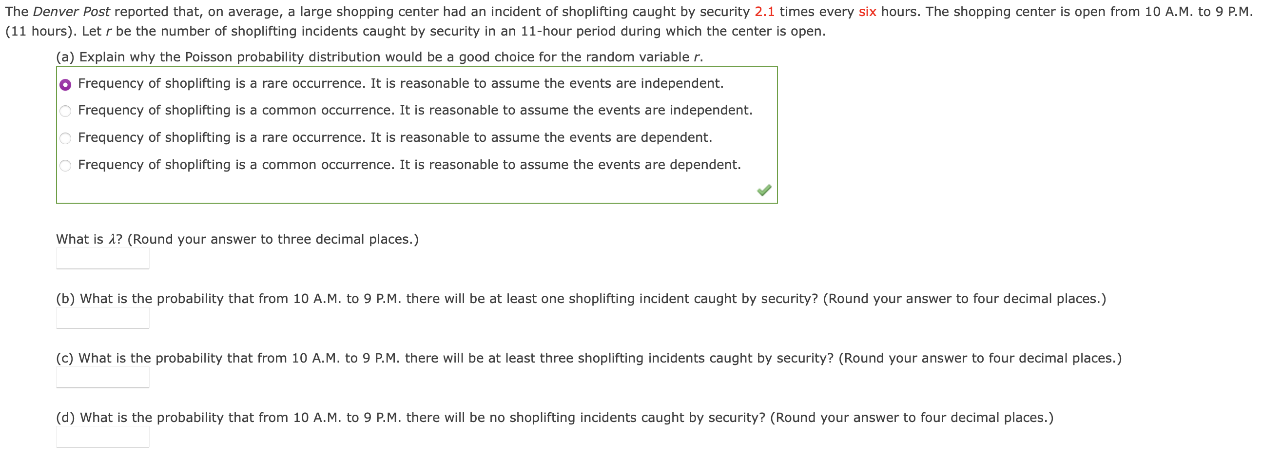 solved-frequency-of-shoplifting-is-a-rare-occurrence-it-is-chegg