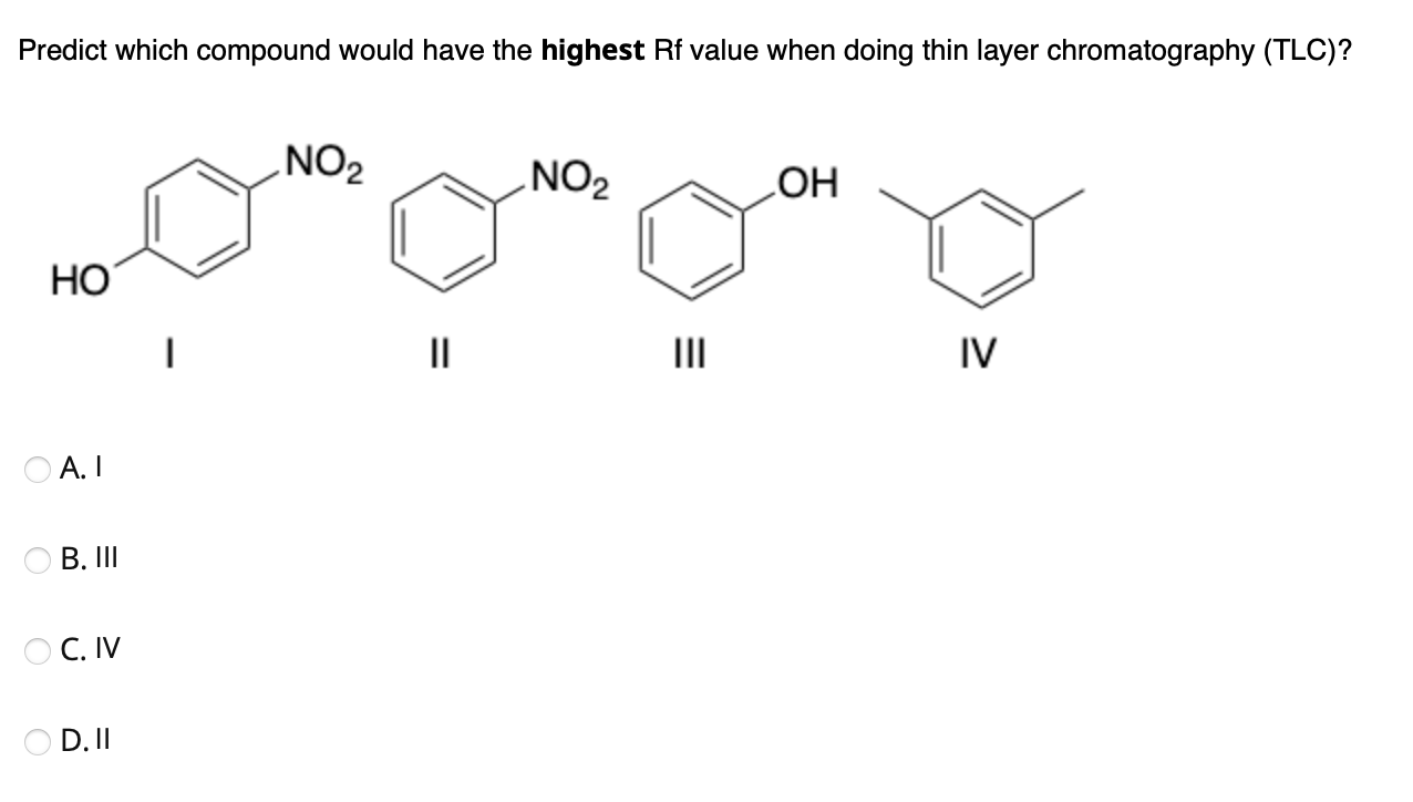 Solved Predict which compound would have the highest Rf | Chegg.com