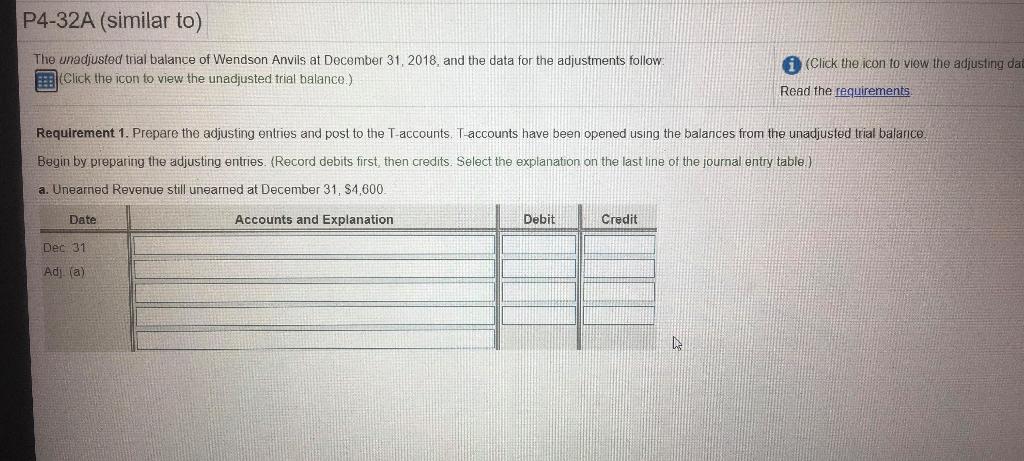 Solved Requirements 1. Prepare The Adjusting Entries And | Chegg.com