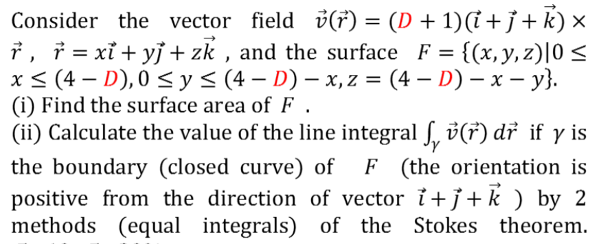 H Consider The Vector Field O 7 D 1 I I Chegg Com