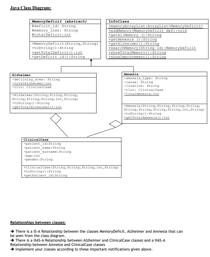 Solved Object Oriented Programming - JAVA I know its a long | Chegg.com