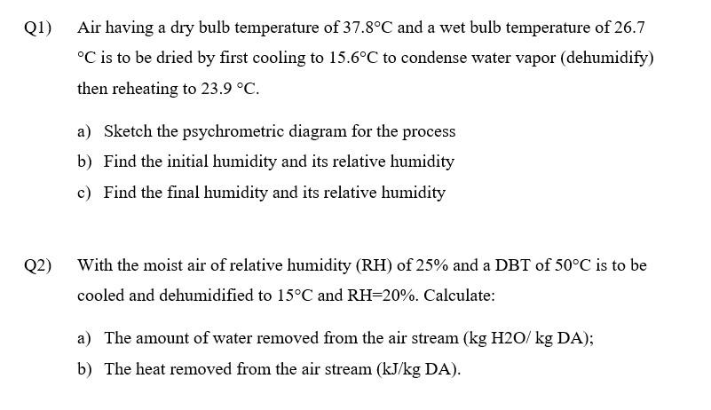 Bulb And Dry Bulb Calculation For Relative Humidity Chart