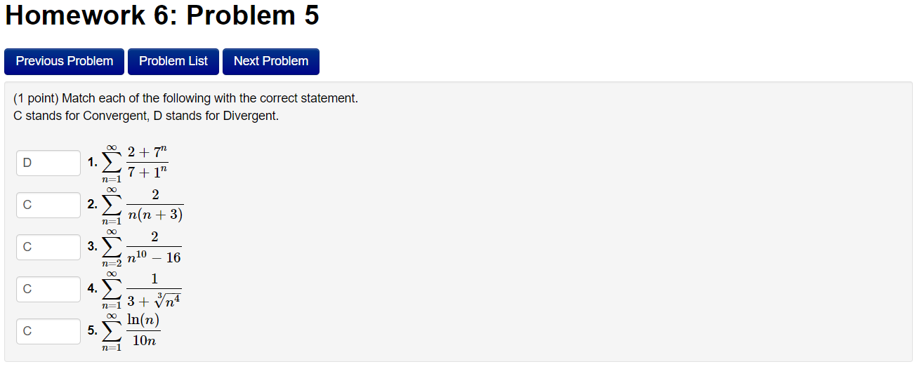 Solved Homework 6: Problem 5 Previous Problem Problem List | Chegg.com