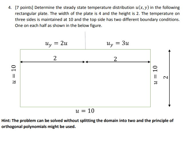 Solved 4. [7 points] Determine the steady state temperature | Chegg.com