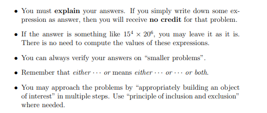 Solved - You must explain your answers. If you simply write | Chegg.com