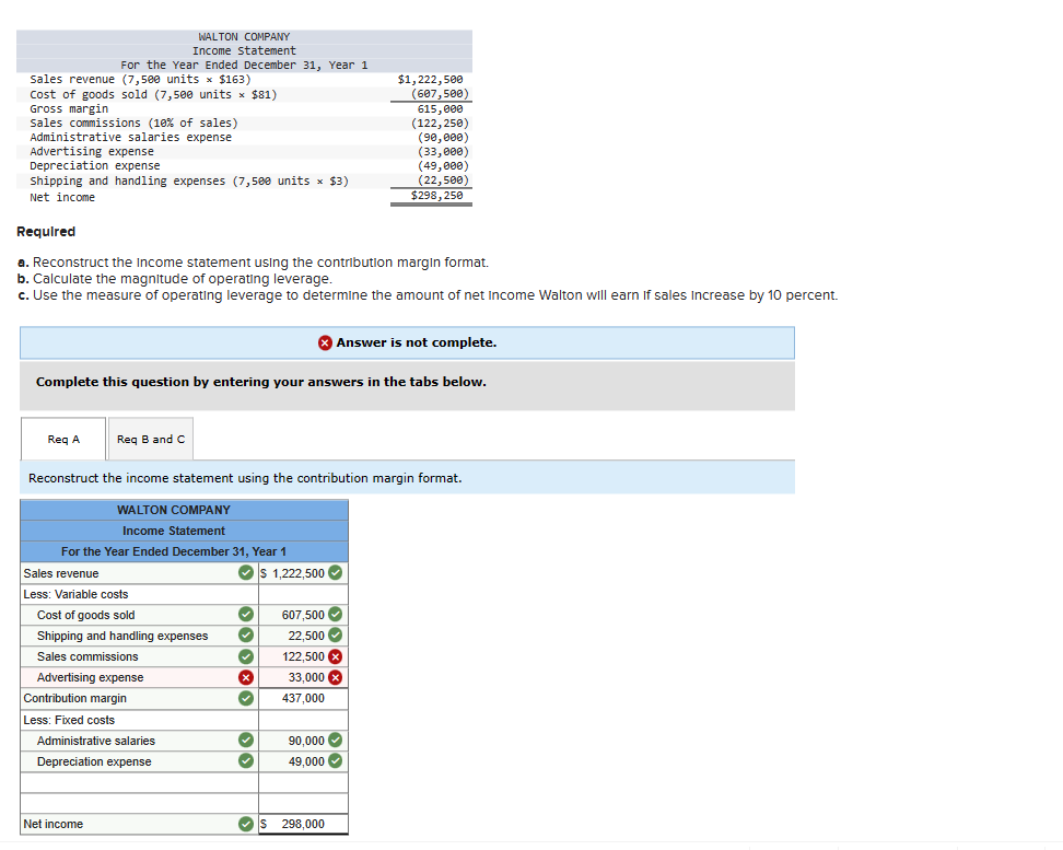 Solved Requlred a. Reconstruct the Income statement using | Chegg.com