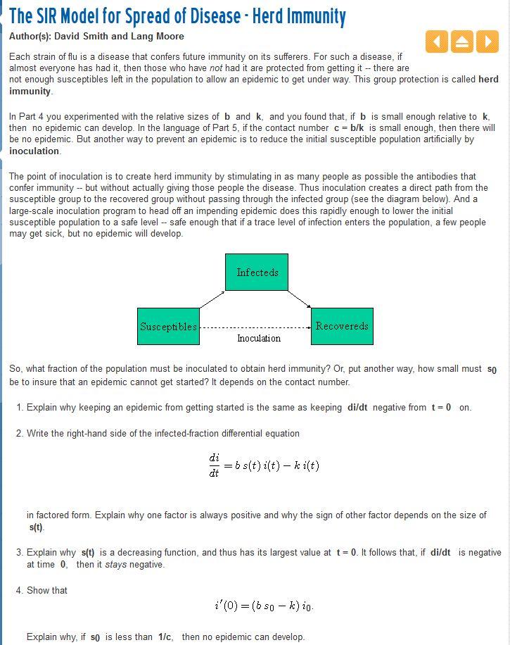 Solved Please Only Answer Number 4. I = The Infected B = | Chegg.com