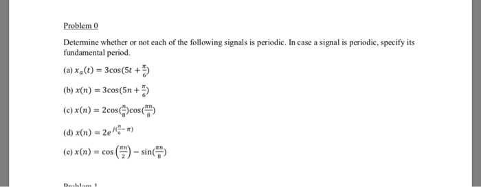 Solved Problem 0 Determine whether or not each of the | Chegg.com