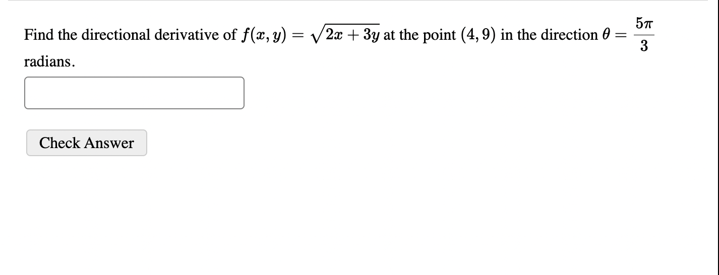 Solved Find The Directional Derivative Of F X