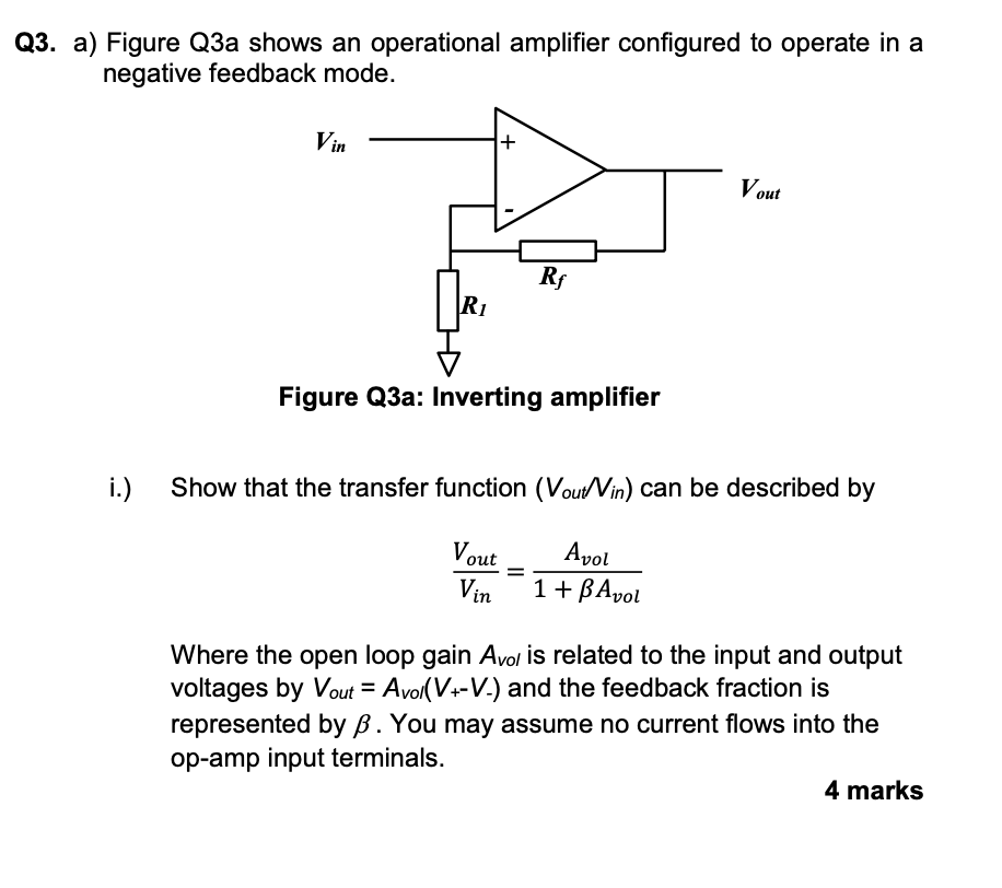 Solved 23. A) Figure Q3a Shows An Operational Amplifier | Chegg.com