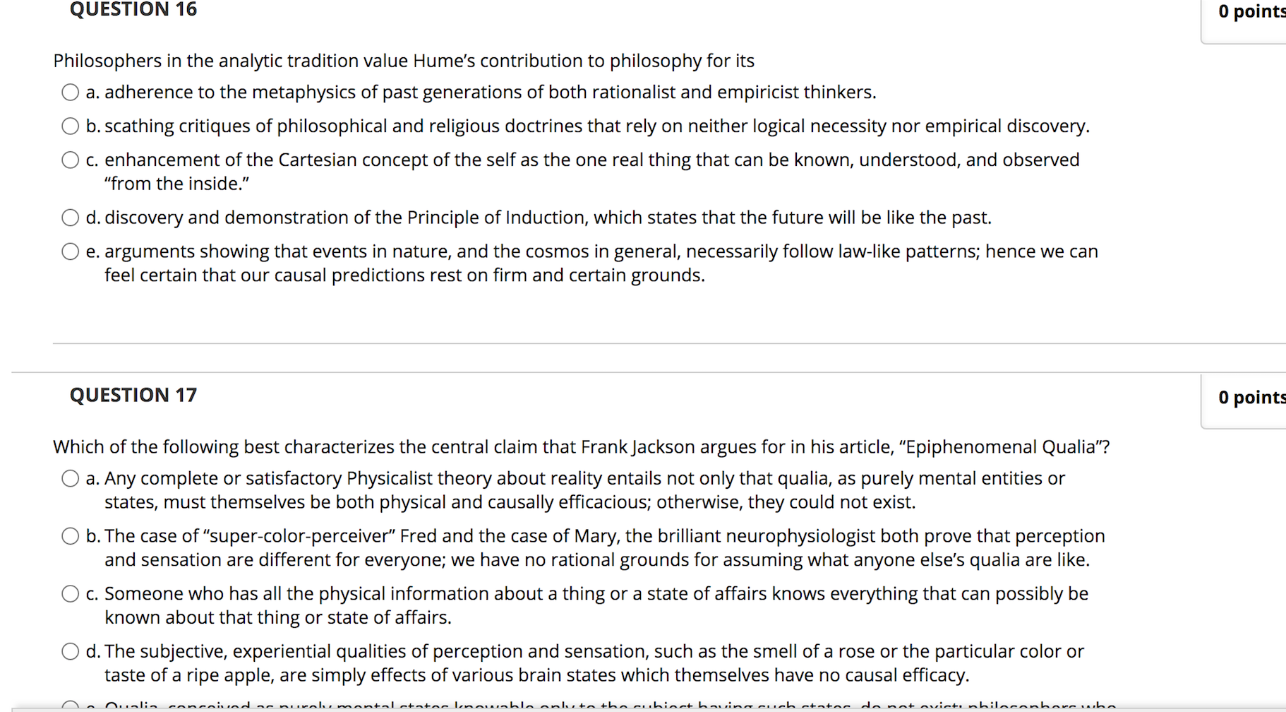 QUESTION 8 Not only does Hume revitalize skepticism | Chegg.com