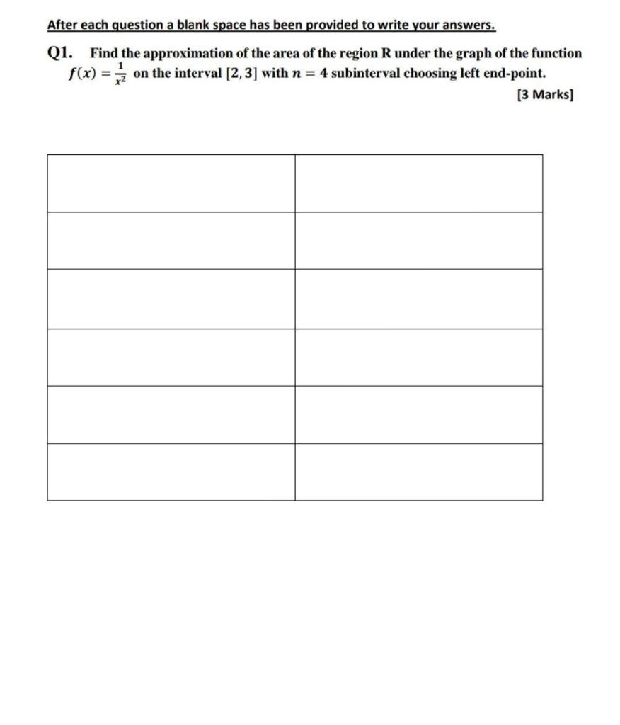 Solved After each question a blank space has been provided | Chegg.com