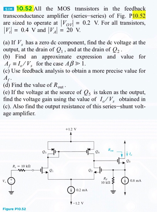 Solved this is problem 10.52 in chapter 10 feedback . | Chegg.com