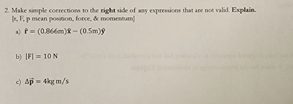 Solved Correct the expression if it is not correct. Explain | Chegg.com