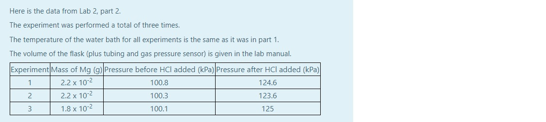 Solved How do you find the Partial pressure of H2 (kPa). | Chegg.com