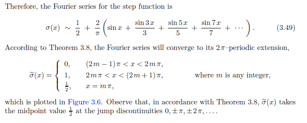 Solved Use the Fourier series (3.49) (in our textbook [1]) | Chegg.com