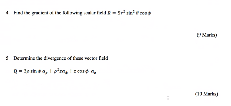 Solved 4. Find the gradient of the following scalar field R | Chegg.com