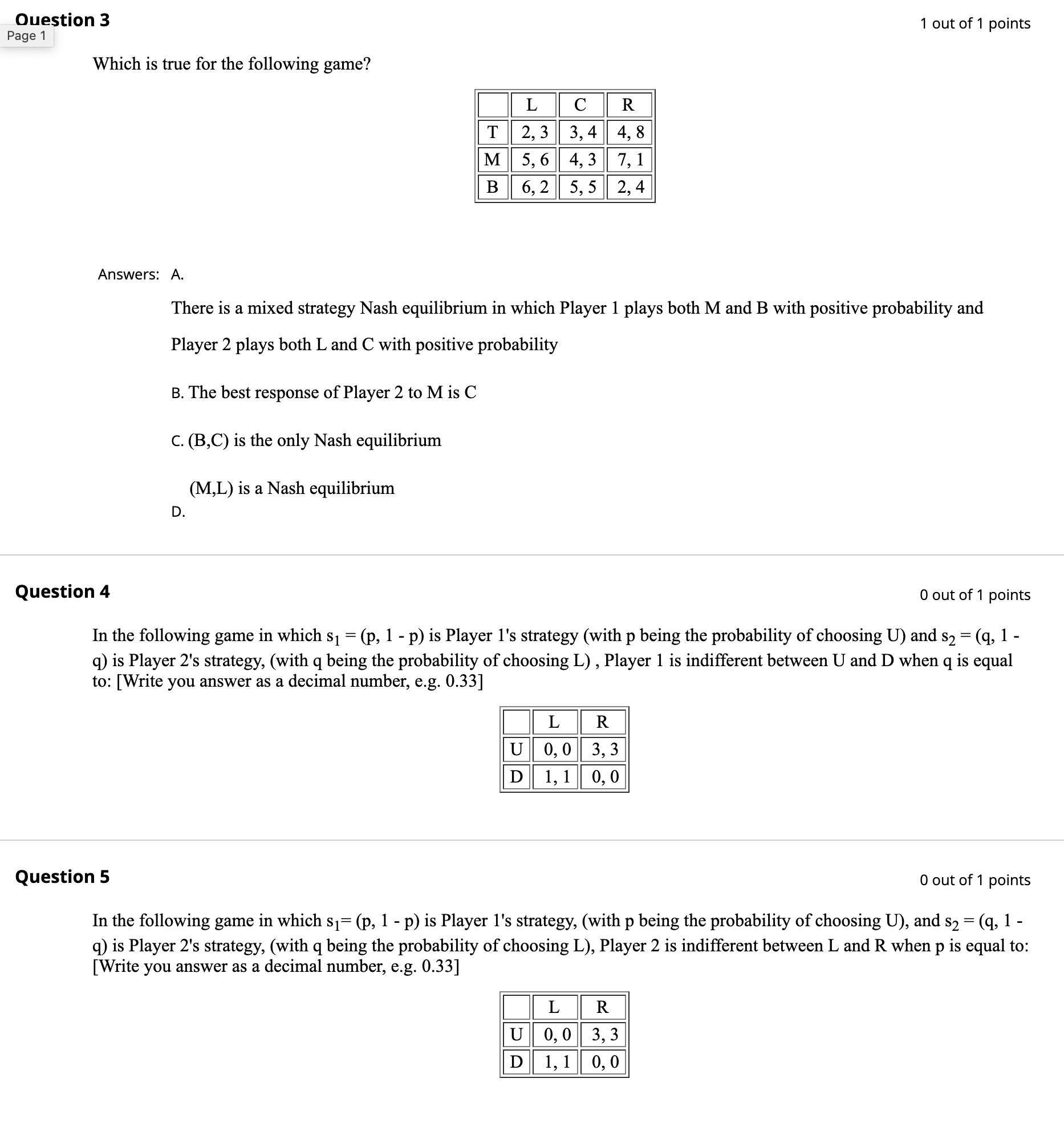 Solved 1 Out Of 1 Points Question 3 Page 1 Which Is True Chegg Com