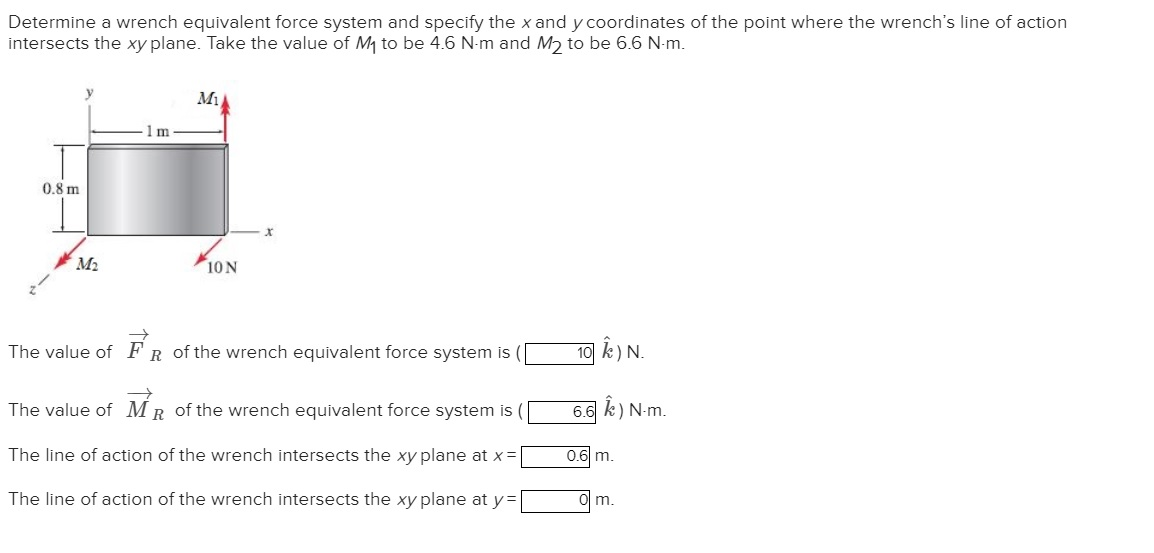 solved-determine-a-wrench-equivalent-force-system-and-chegg