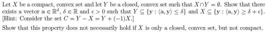 Solved Let X be a compact, convex set and let Y be a closed, | Chegg.com
