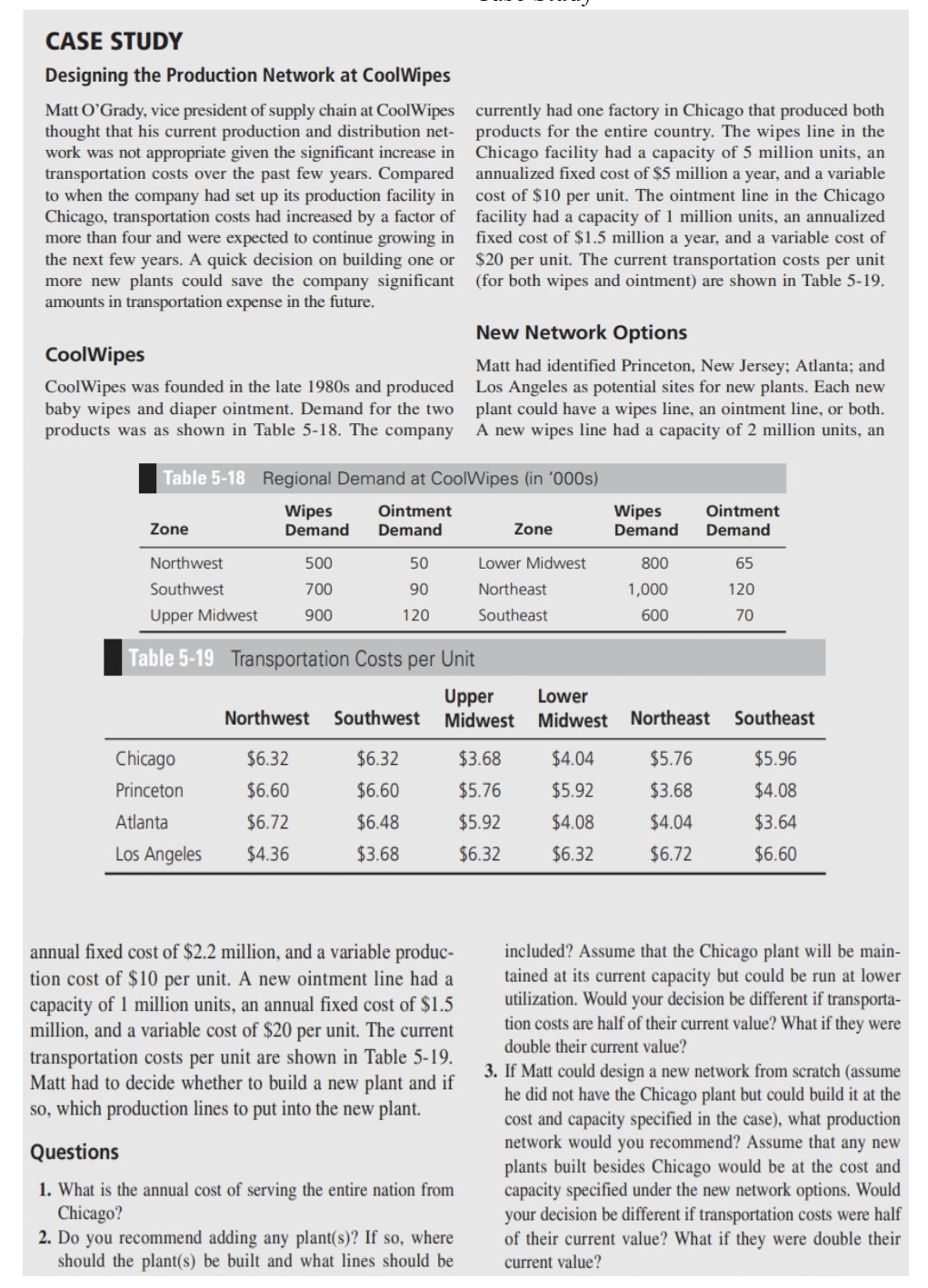 coolwipes case study excel