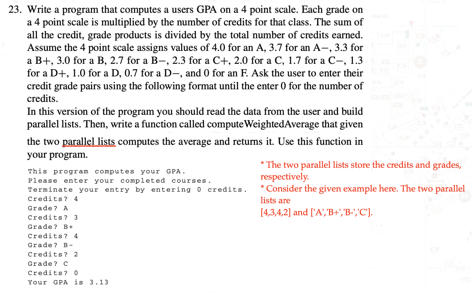 Solved > a > > 23. Write a program that computes a users GPA | Chegg.com