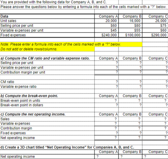 Solved You are provided with the following data for Company | Chegg.com