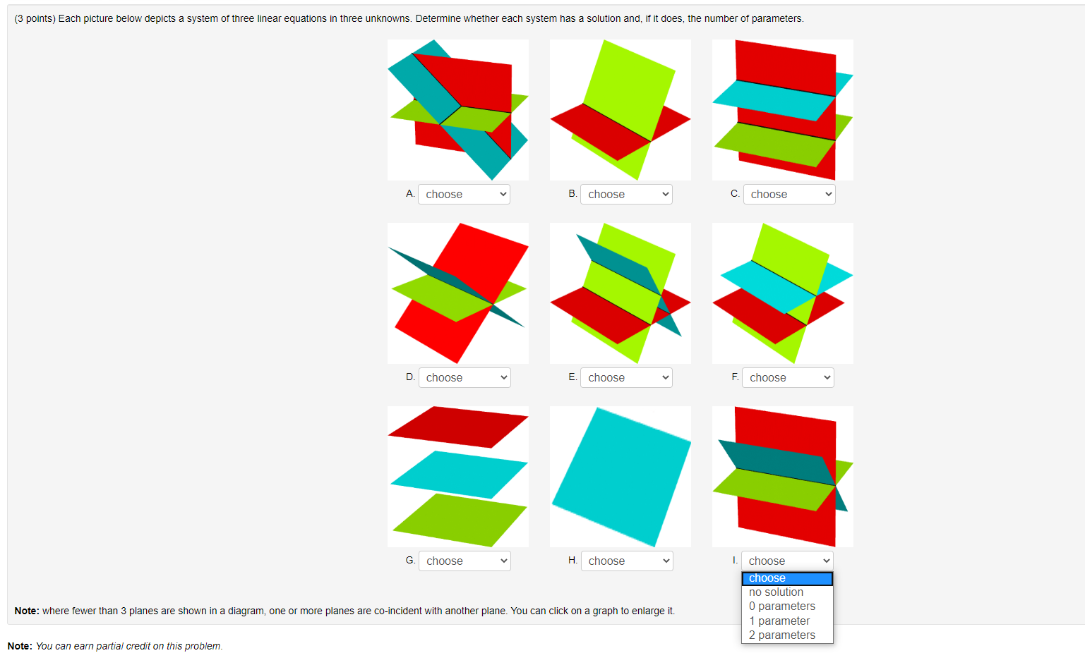 Solved (3 points) Each picture below depicts a system of | Chegg.com