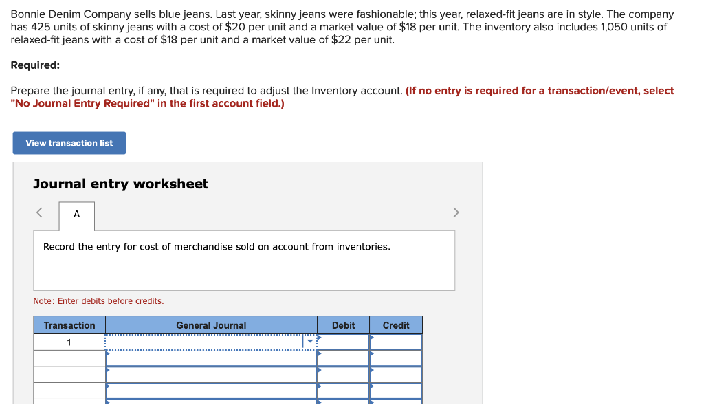 Solved inventory write downs is not one of the drop down chegg