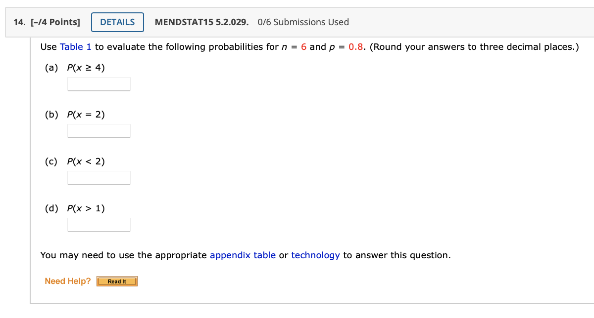 Solved 14 14 Points DETAILS MENDSTAT15 5 2 029 0 6 Chegg