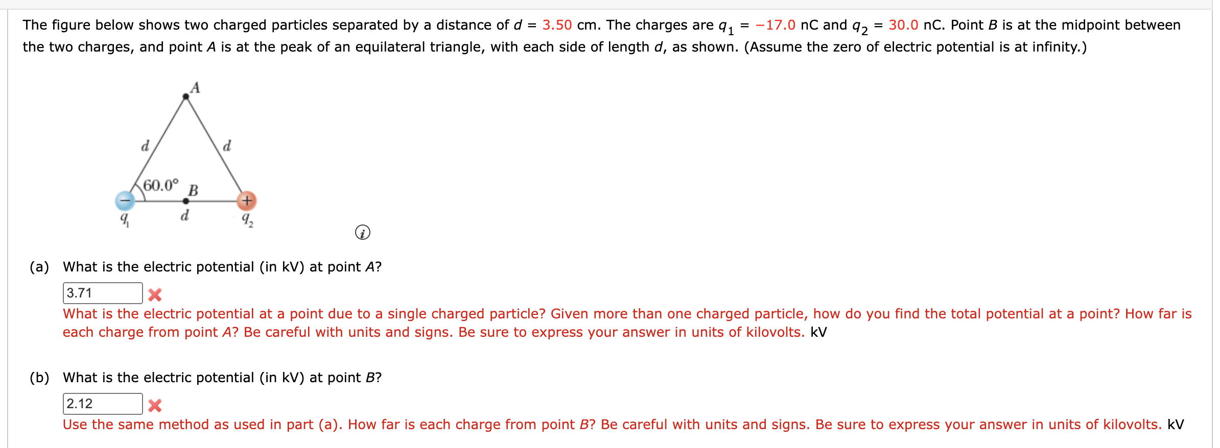 Solved The Figure Below Shows Two Charged Particles | Chegg.com