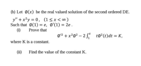 Solved 6 Let O X Be The Real Valued Solution Of The Se Chegg Com