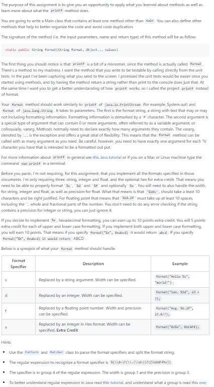 Solved The purpose of this assignment is to give you an | Chegg.com