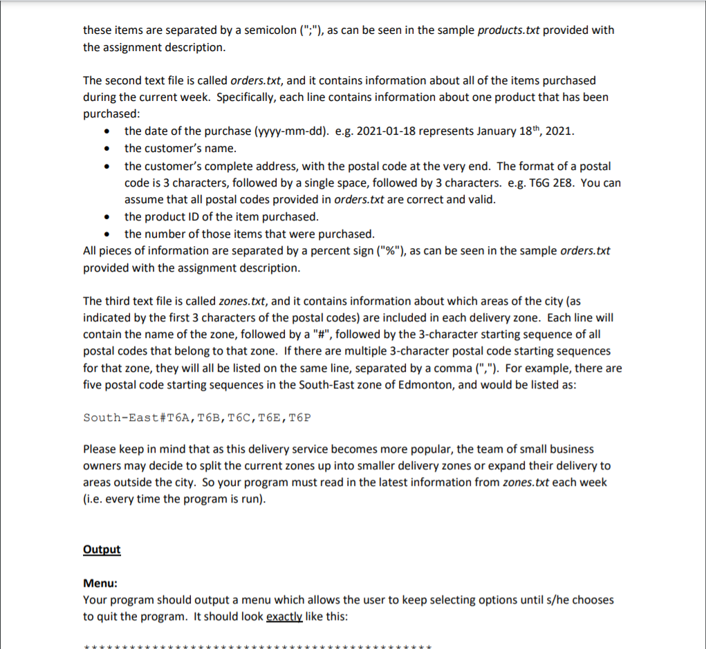 Solved Assignment Specifications The owners of a number of | Chegg.com