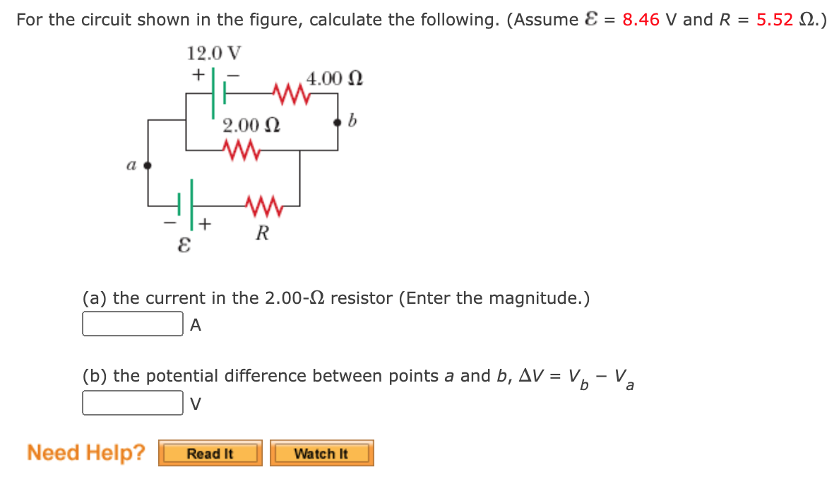 Solved For The Circuit Shown In The Figure, Calculate The | Chegg.com