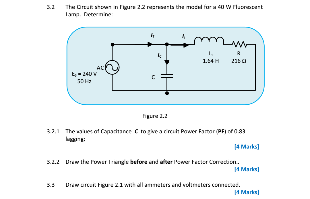 Solved 3.2 The Circuit shown in Figure 2.2 represents the | Chegg.com