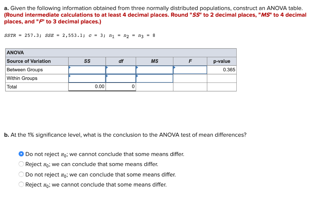 Solved a. Given the following information obtained from | Chegg.com