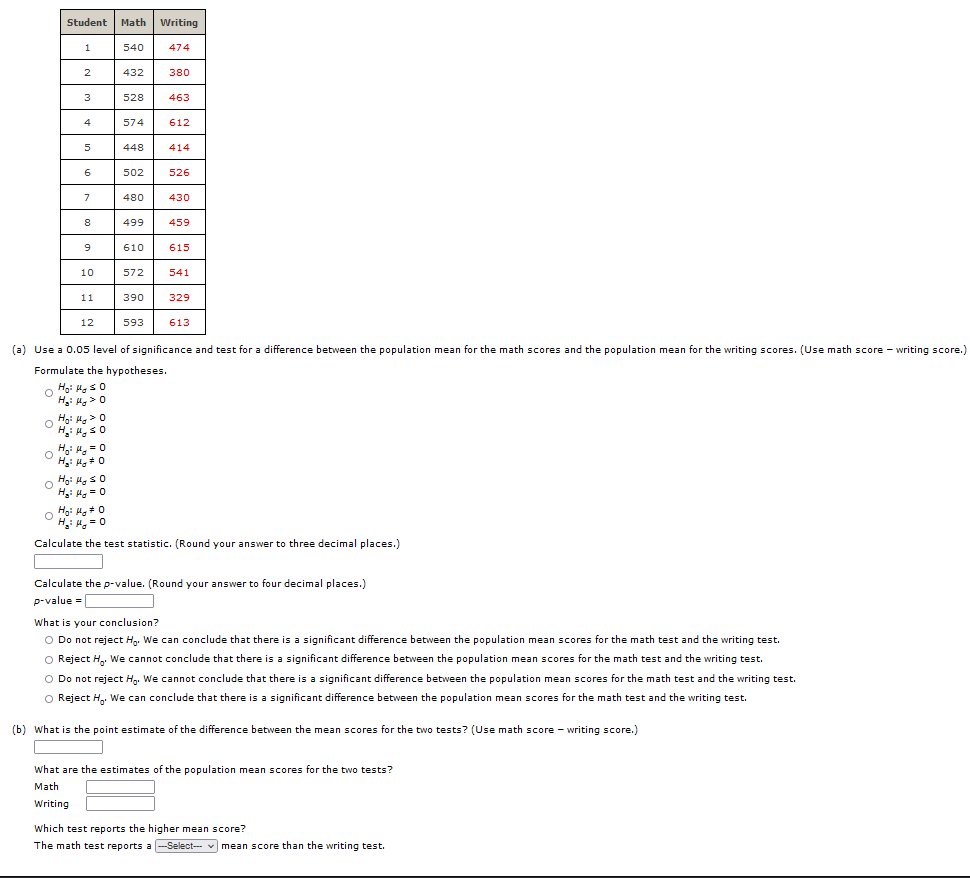 Solved Formulate the hypotheses. | Chegg.com