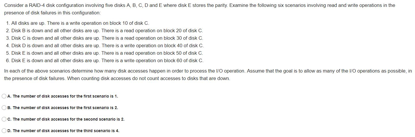 solved-consider-a-raid-4-disk-configuration-involving-five-chegg