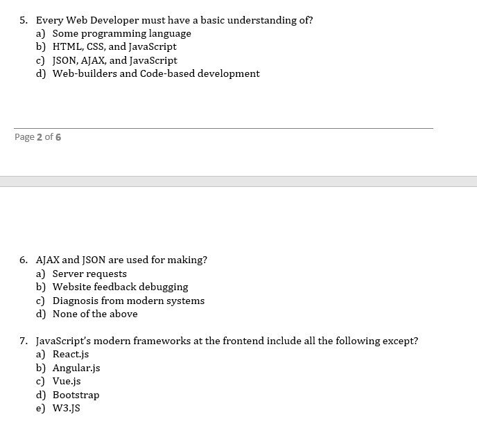 5. Every Web Developer must have a basic | Chegg.com