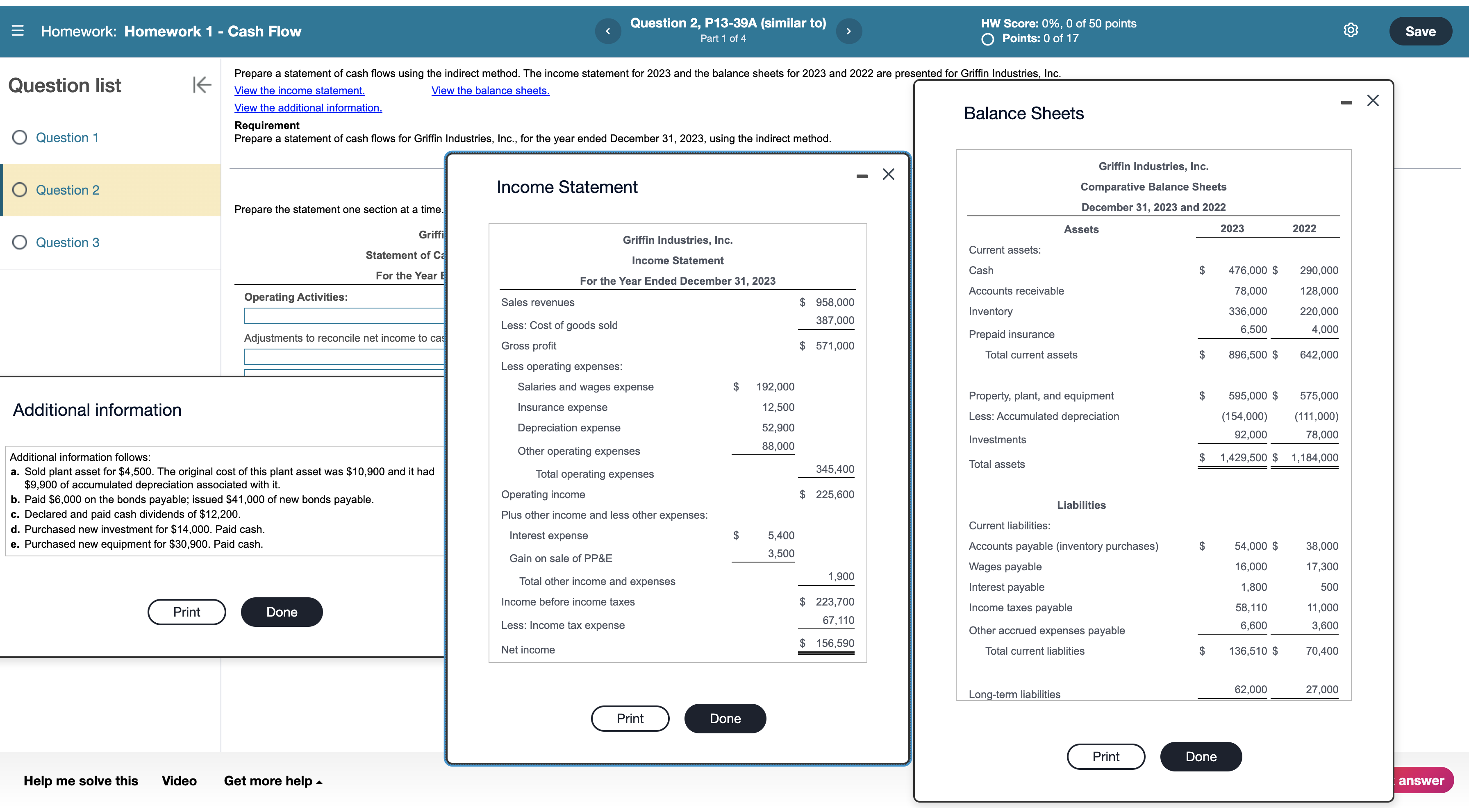 Solved Balance Sheets