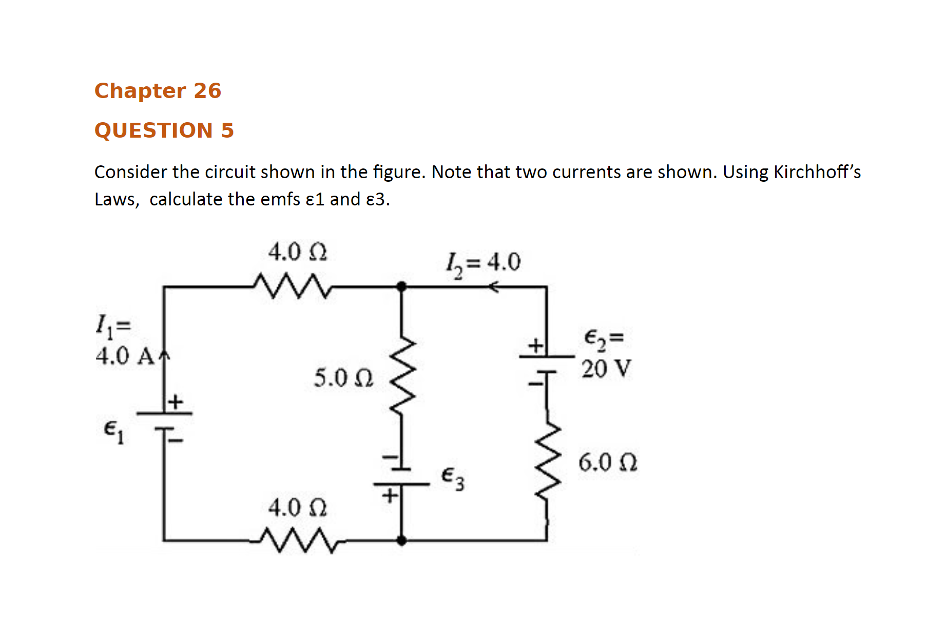 Solved Chapter 26 QUESTION 5 Consider the circuit shown in | Chegg.com