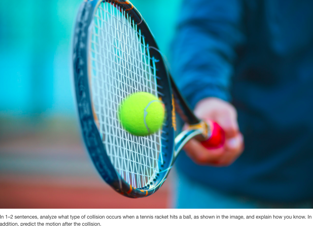 Solved In 1-2 sentences, analyze what type of collision | Chegg.com