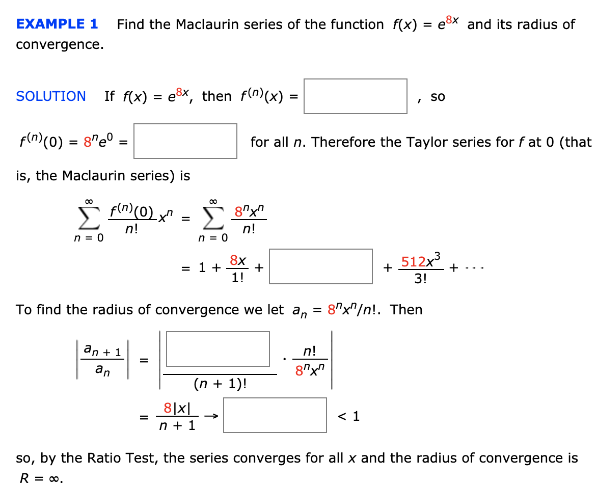 Solved Example 1 Find The Maclaurin Series Of The Function