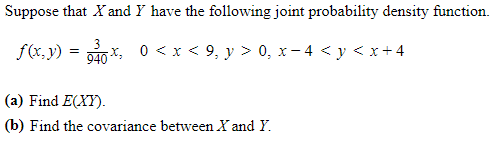 Solved Suppose that X and Y have the following joint | Chegg.com