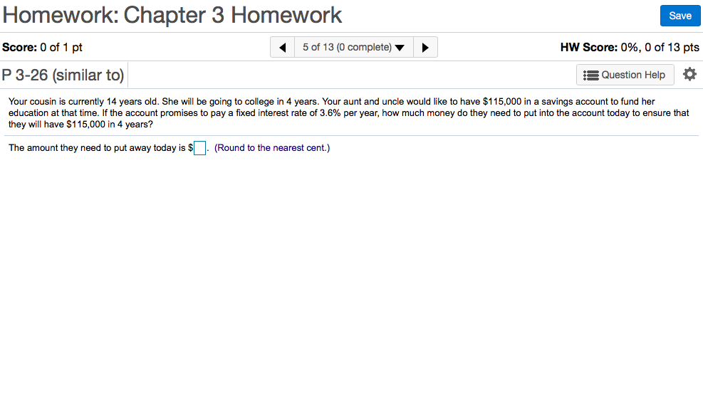 Solved Homework: Chapter 3 Homework Save Score: 0 of 1 pt 5 | Chegg.com