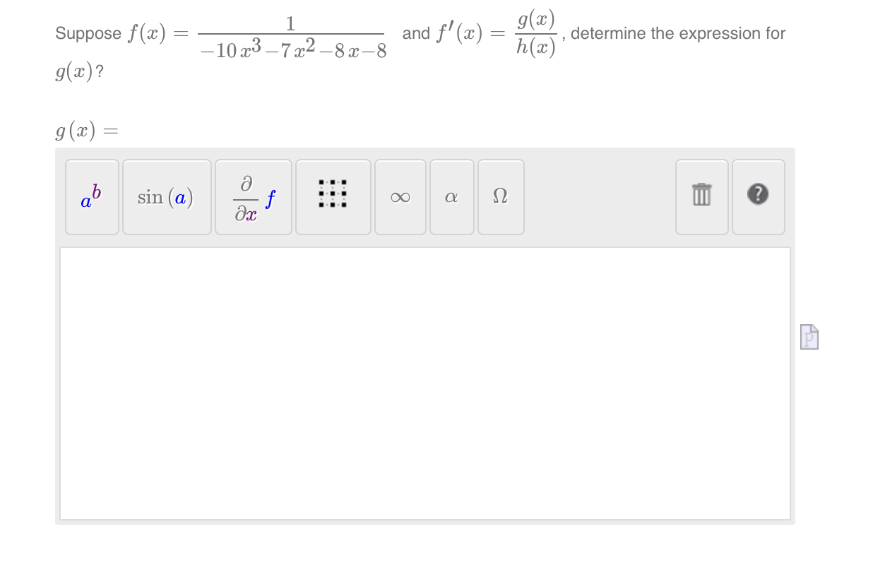 Solved Suppose F X −10x3−7x2−8x−81 And F′ X H X G X