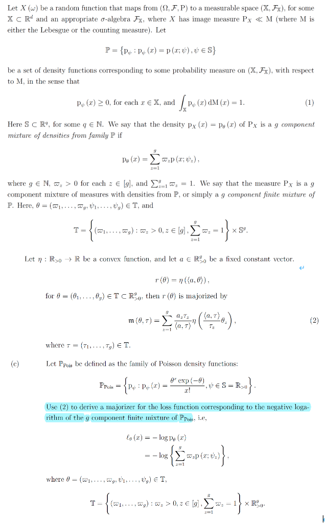 Let X(ω) be a random function that maps from (Ω,F,P) | Chegg.com