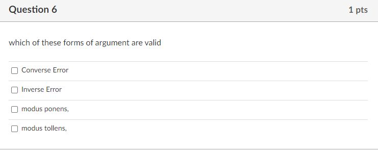 Solved which of these forms of argument are valid Converse | Chegg.com
