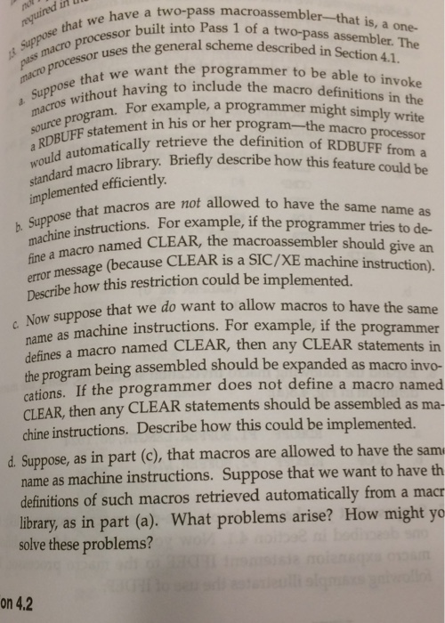 Solved reyuired in pass macro processor built uoo rcses the | Chegg.com